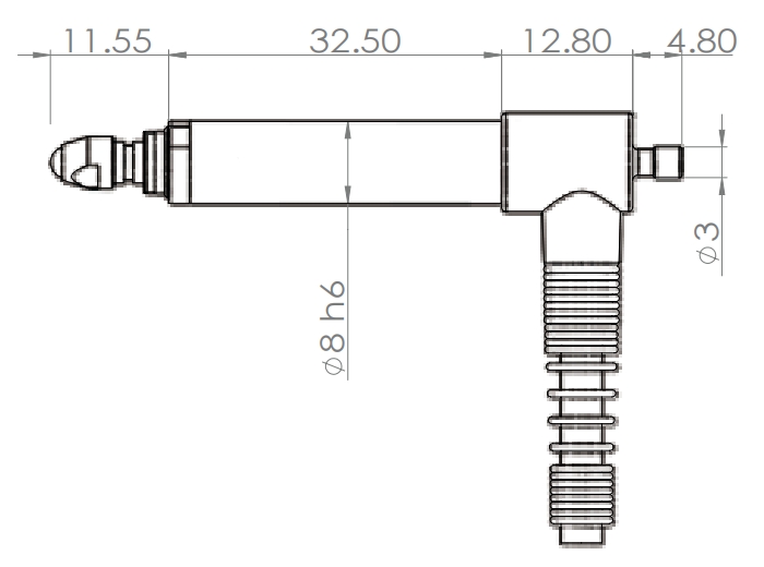 contact displacement sensor dimension