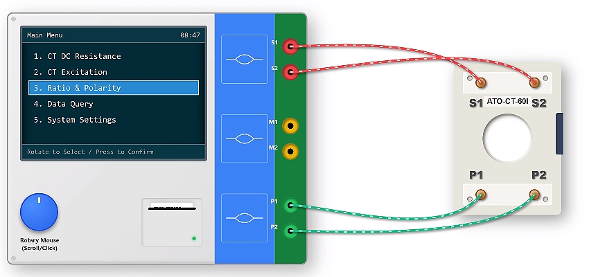 Ct polarity testing method ct tester wiring