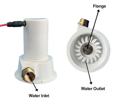 50watts low flow mini water turbine generator detail 