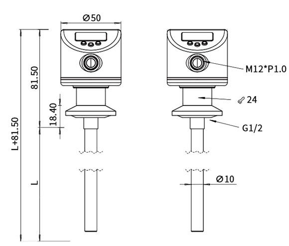 Digital capacitance level transmitter