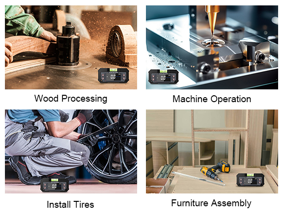 Digital level protractor inclinometer application