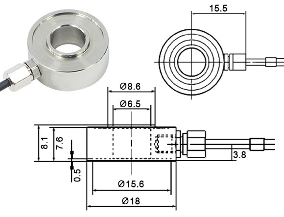 Donut load cell size