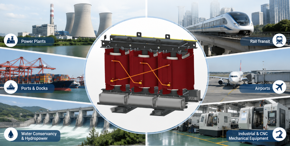 Dry type distribution transformer application