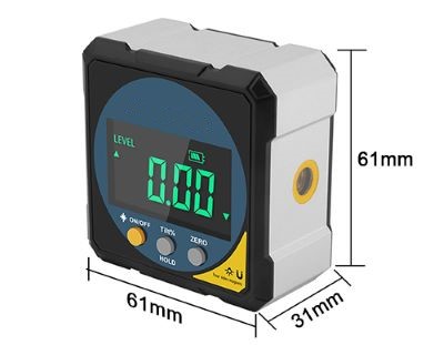 Dual laser magnetic digital inclinometer dimension