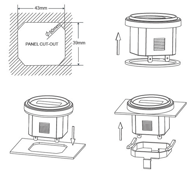 electric hour meter installation