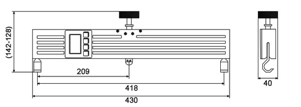 Elevator rope tension force gauge size