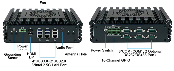 Embedded industrial PC core i5 detail