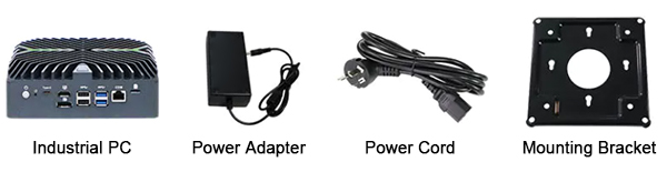 Fanless industrial PC core i3 i5 i7 package