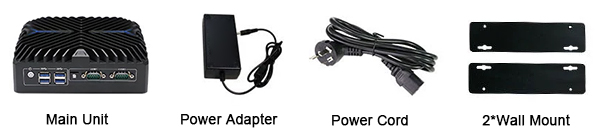 Fanless industrial pc core i5 i7 package