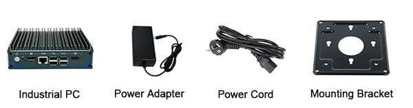 Fanless industrial PC quad core package
