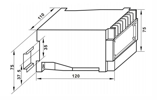 Frequency power transducer 2-channel dimension
