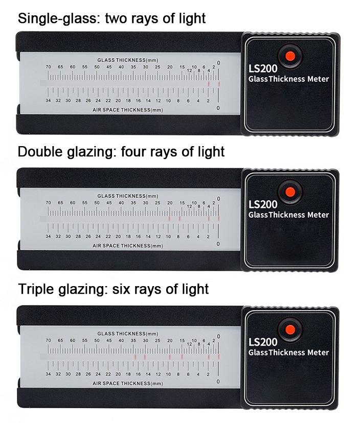 Glass thickness gauge result
