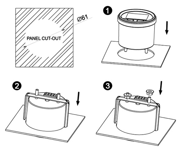Golf cart battery gauge installation
