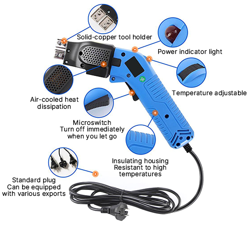 Handheld foam cutter detail