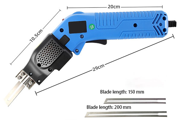 Handheld foam cutter dimension