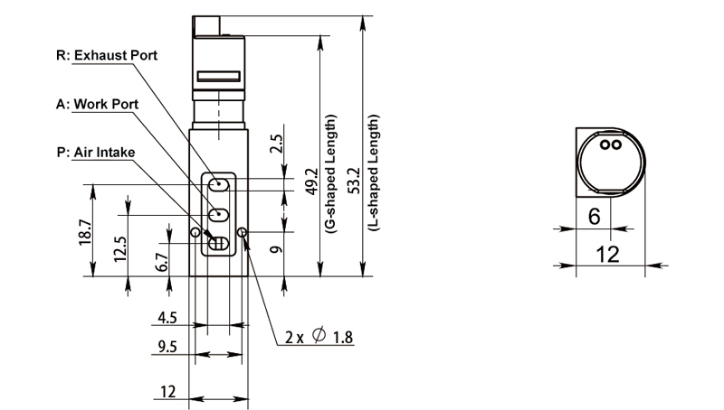 High-speed solenoid valve body diemsnion