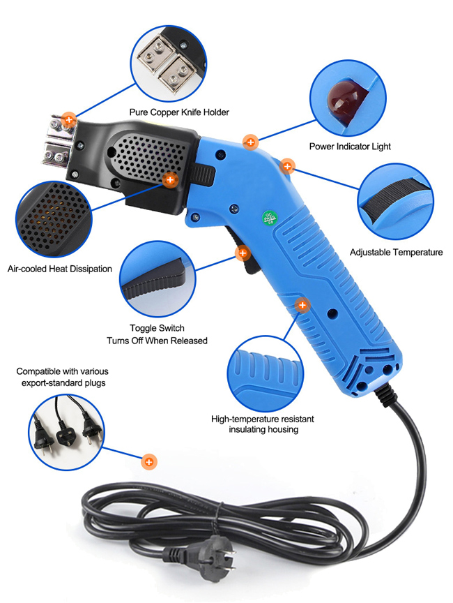 handheld hot knife fabric cutter details