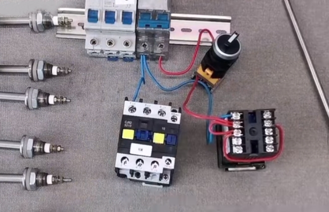 how is auto heating control wired using a pid temperature controller power connections