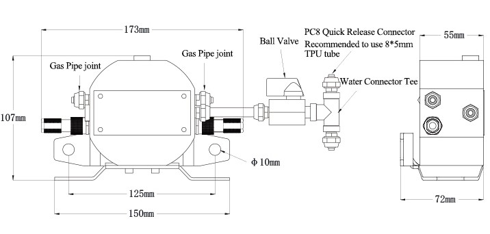 Hydrostatic Level Sensor Dimension