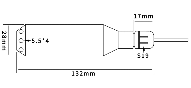 hydrostatic submersible level sensor dimension