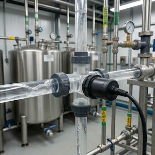 Inductive conductivity sensor for chemicals