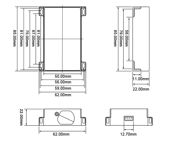 Industrail laser distance sensor size