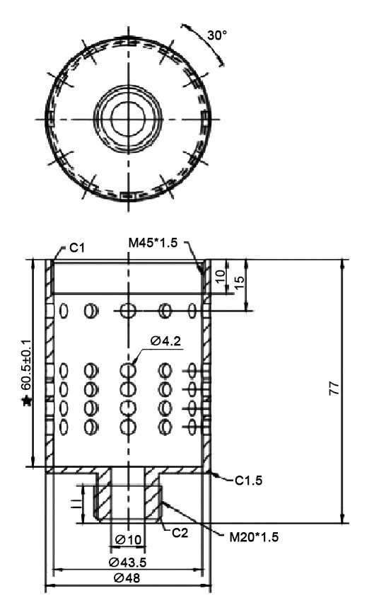 industrial dust sensor dimensions