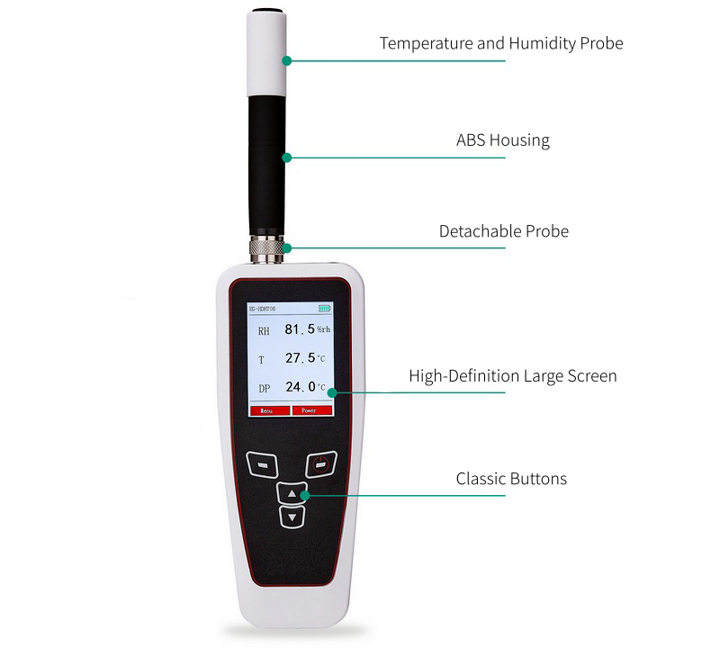 industrial handheld dew point meter detail