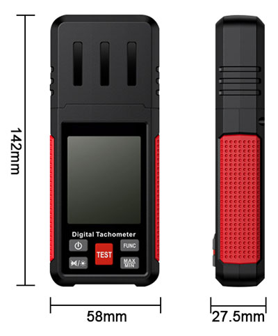 Industrial laser tachometer size