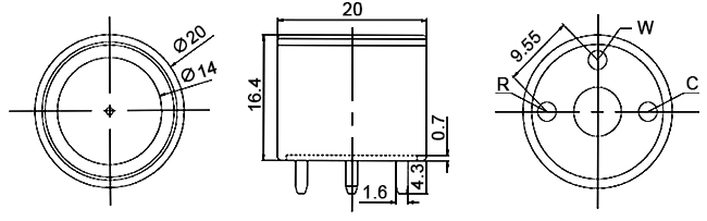 Industrial oxygen sensor dimension