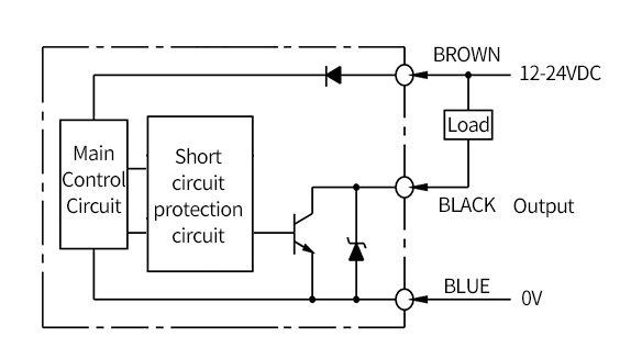Infrared diffuse reflective photoelectric sensor wiring
