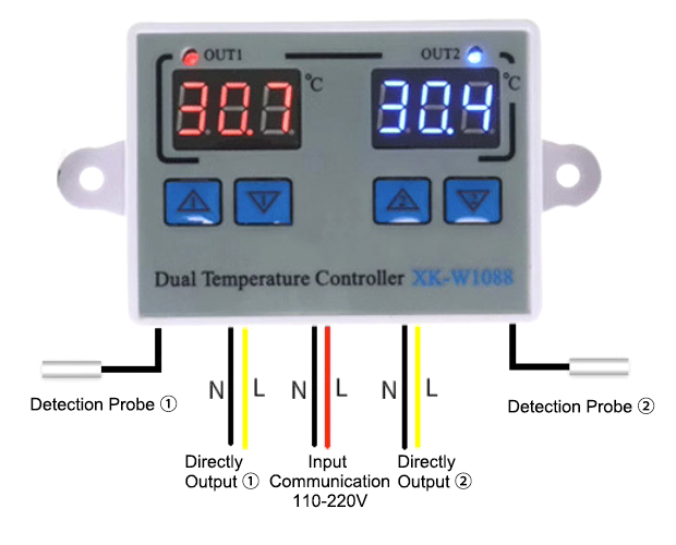 intelligent temperature controller wiring 220v