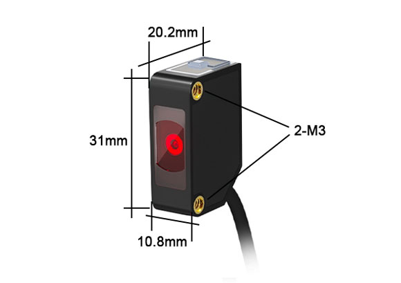 Laser through beam photoelectric sensor