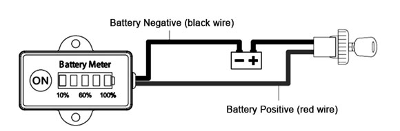 Led battery charge indicator wiring