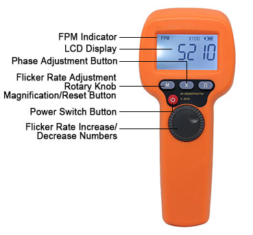 led strobe tachometer detail