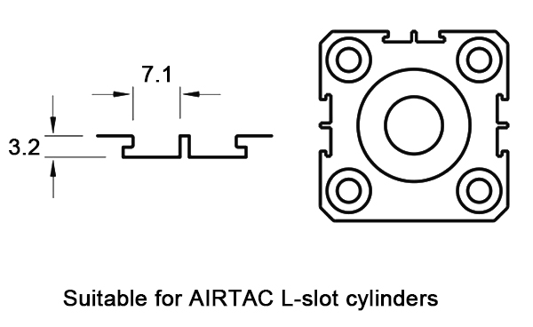 magnetic sensor for pneumatic cylinder dimension