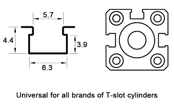 magnetic sensor for pneumatic cylinder dimension