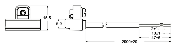 magnetic sensor for pneumatic cylinder dimension