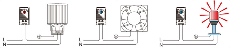 Mechanical temperature controller three wiring