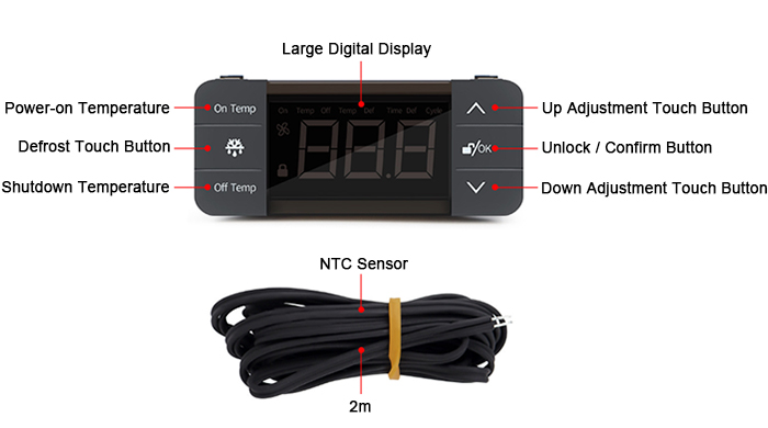 Microcomputer temperature controller detail