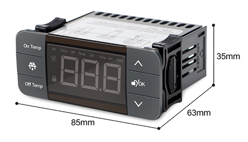 Microcomputer temperature controller size