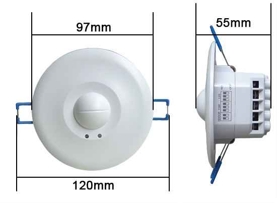 Microwave presence sensor size