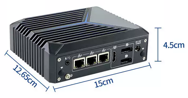 Mini fanless industrial pc celeron j3160 dimension