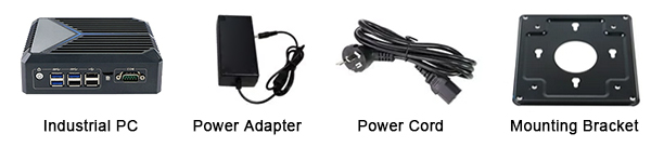 Mini fanless industrial pc celeron j3160 package
