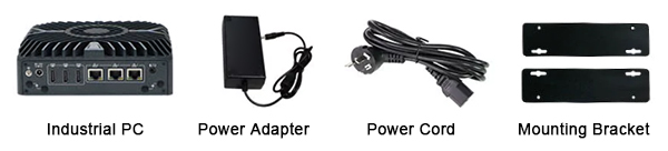 Mini fanless industrial PC core i3 i5 i7 package