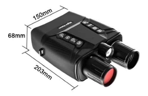 Night Vision Binoculars Goggles with Camera Dimension