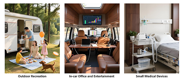 Application of 100 Watt pure sine wave power inverter