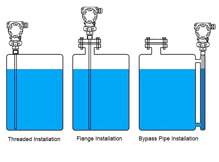 RF capacitive level sensor installation diagram