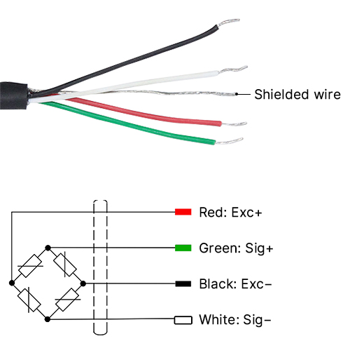 S type load cell 300kg 10 ton wiring
