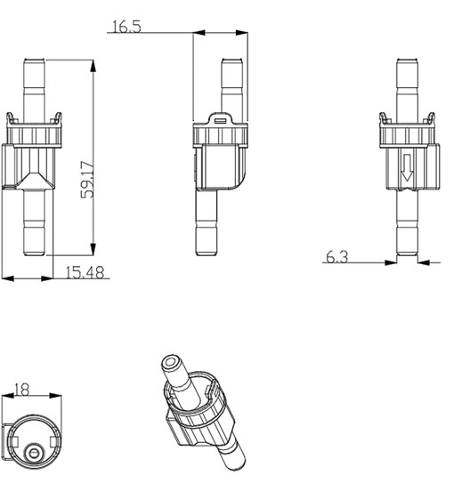 Small floe sensor dimension
